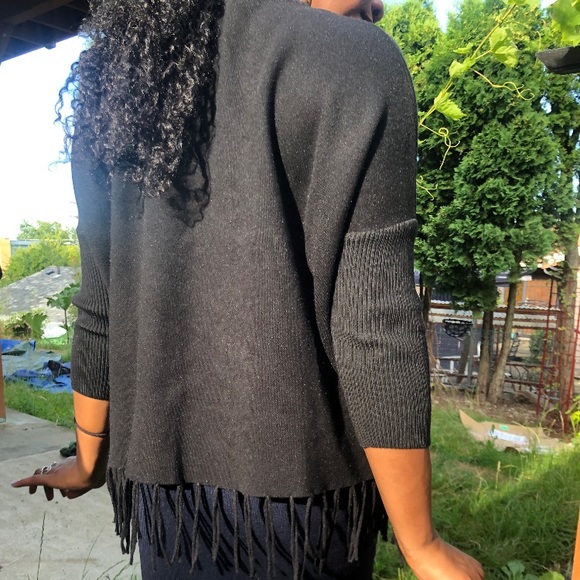 Keyingyi Embroidered Cashmere Blend Fringe Sweater - Picture 7 of 7